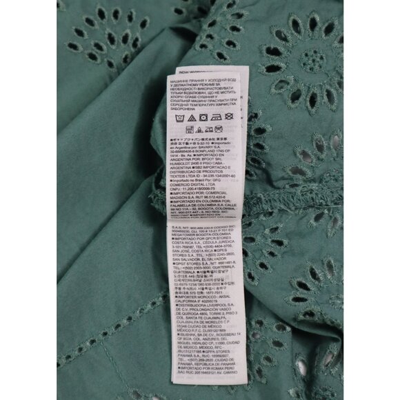 Green Apple Eyelet Cotton Blouse‎ by GAP For Women Size Medium - Picture 6 of 15